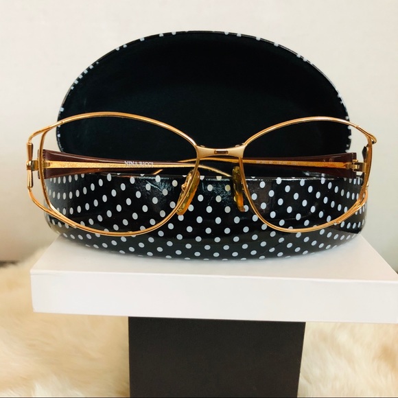 NINA RICCI Gold tortoise Eyeglass Frames NR2011 BP 130 mm - Picture 4 of 6